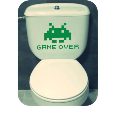 SPACE INVADERS GAME OVER Aufkleber