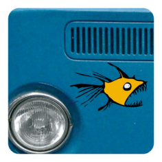 Sticker piranha